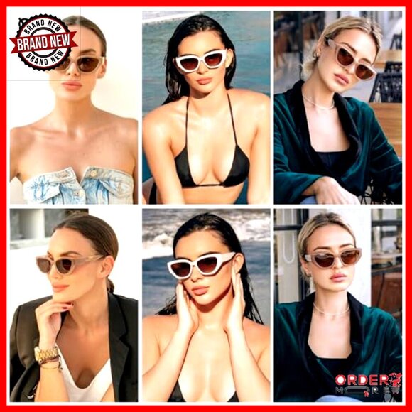 Cat Eye Polarized Sunglasses UV400 Protection Plastic Frame